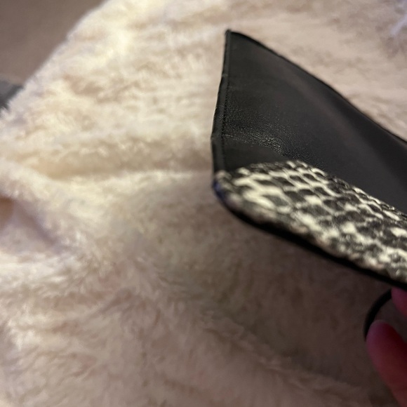 Cole Haan Black Leather and Snakeskin- like Clutch 71/2x5 - Picture 10 of 10